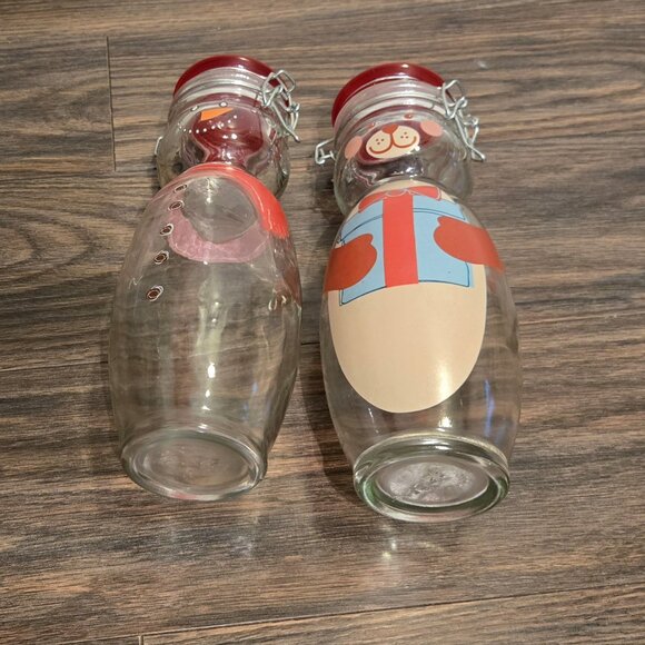 Vintage MSRF Bear-Shaped & Snowman-Shaped Storage Jars w/ Metal Clamp Lids - Picture 7 of 10